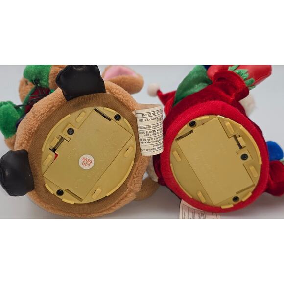 Gemmy 7" Christmas Mouse Reindeer Hamster Elf Plush Candycane Bells *Not Working - Picture 7 of 9